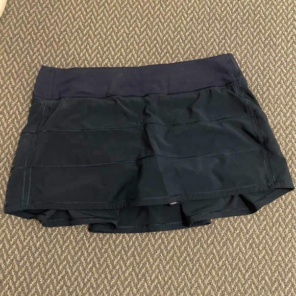 lululemon athletica Dresses & Skirts - Lululemon Pace Rival Tennis Golf Court Skirt Navy Size 10 EUC